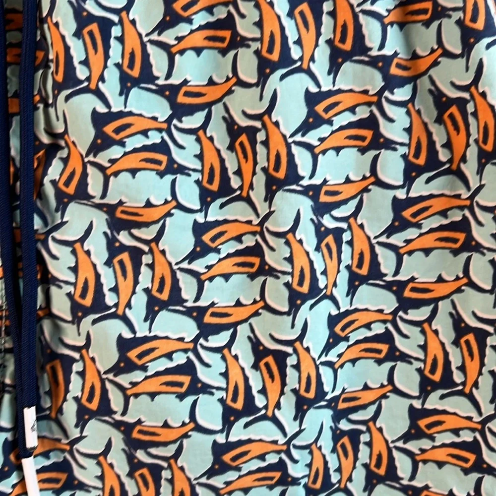 Tommy Bahama Men’s Naples Moorea Marlins Trunks Shorts Orange & Blue‎ Size XXL